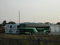 2 Windstar Lines Van Hool T2145 & 1 Northwest Iowa Transportation Prevost H3-45s at Arrow Stage Lines' Des Moines Garage.